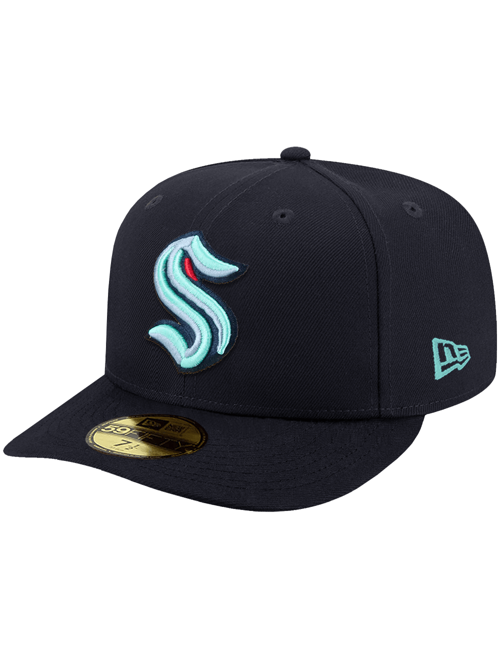 New Era Caps Seattle Kraken New Era NHL Team 59FIFTY Pre-Curved Fitted Hat - Navy