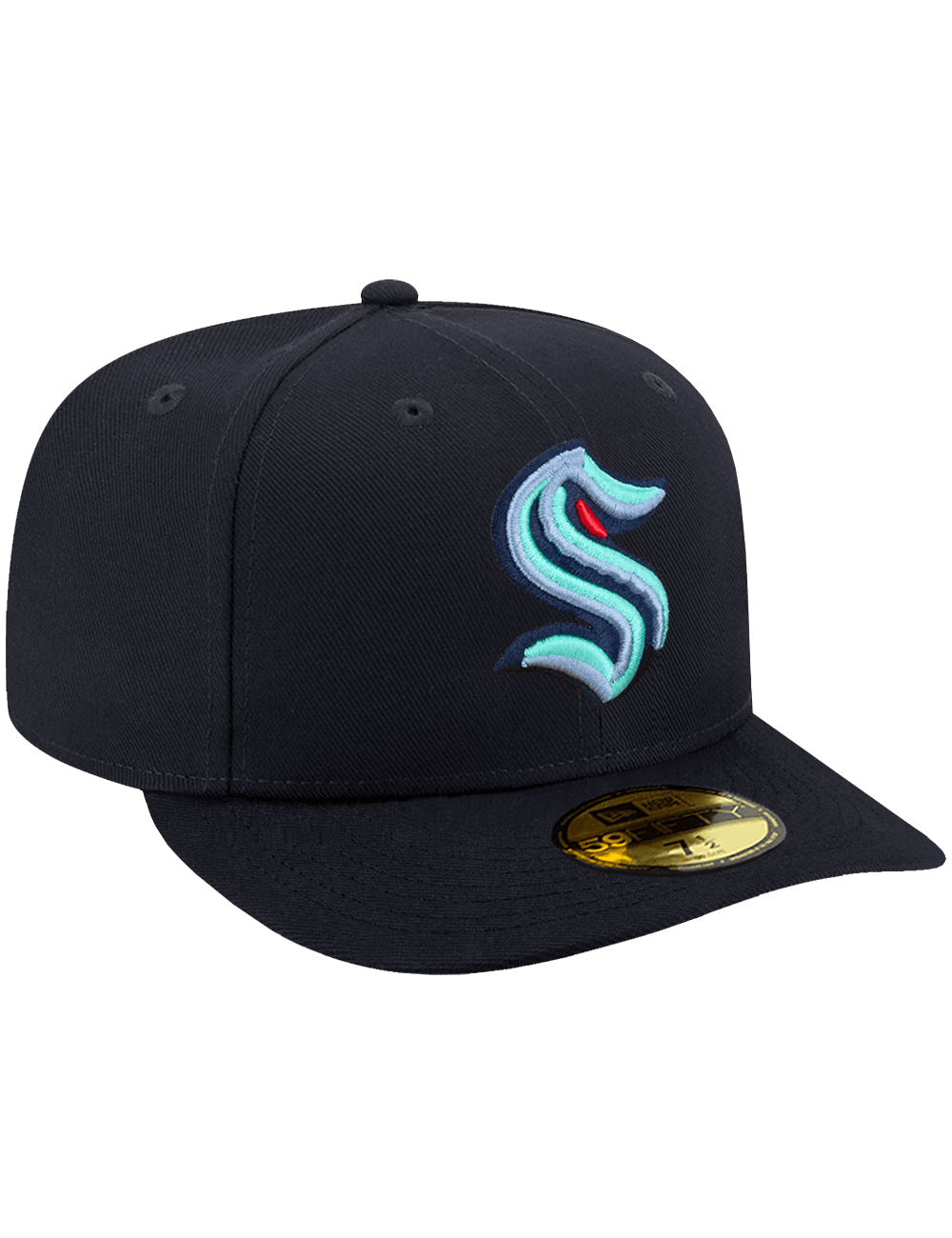New Era Caps Seattle Kraken New Era NHL Team 59FIFTY Pre-Curved Fitted Hat - Navy