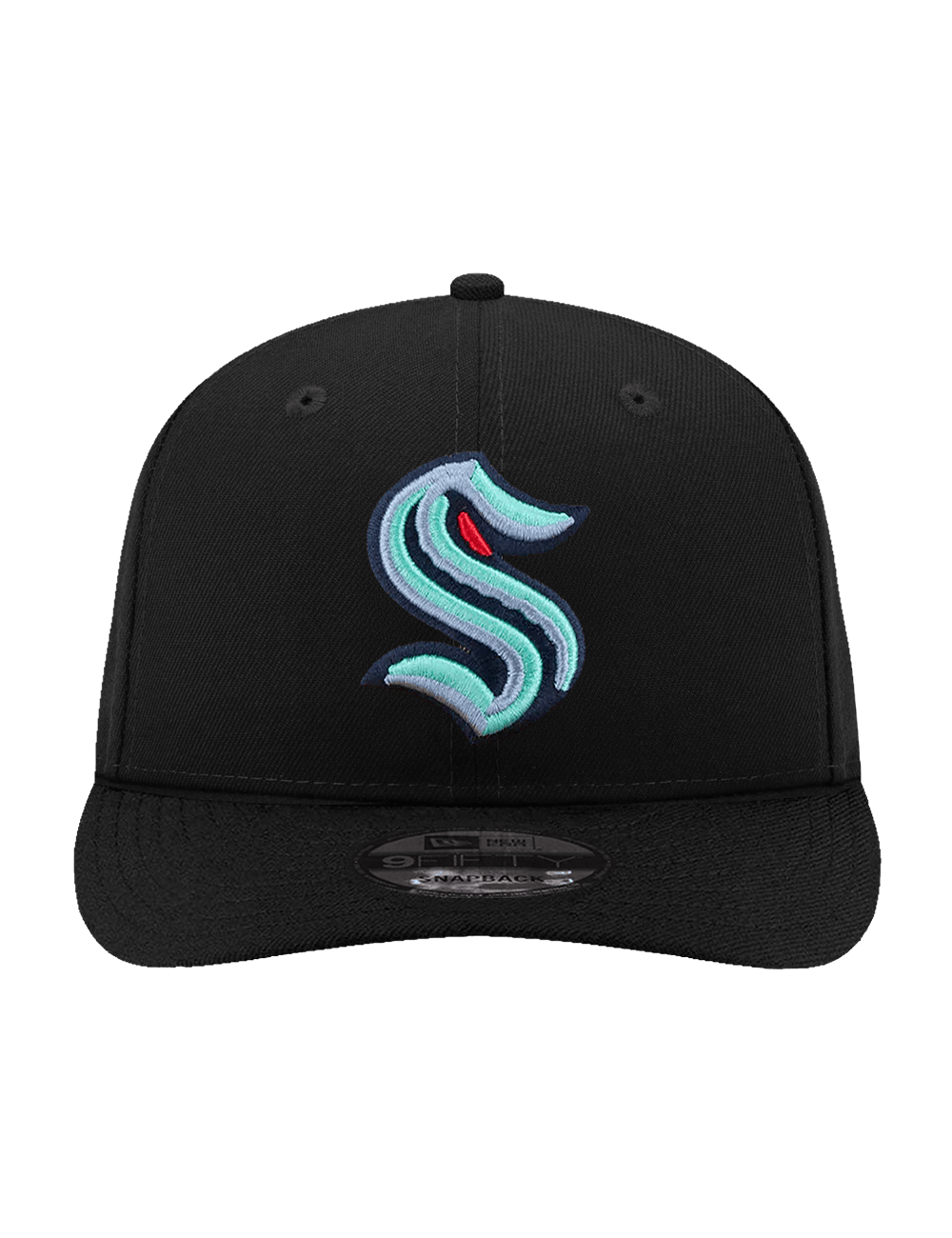 New Era Caps Seattle Kraken New Era NHL Team 9FIFTY Pre-Curved Snapback Hat - Black