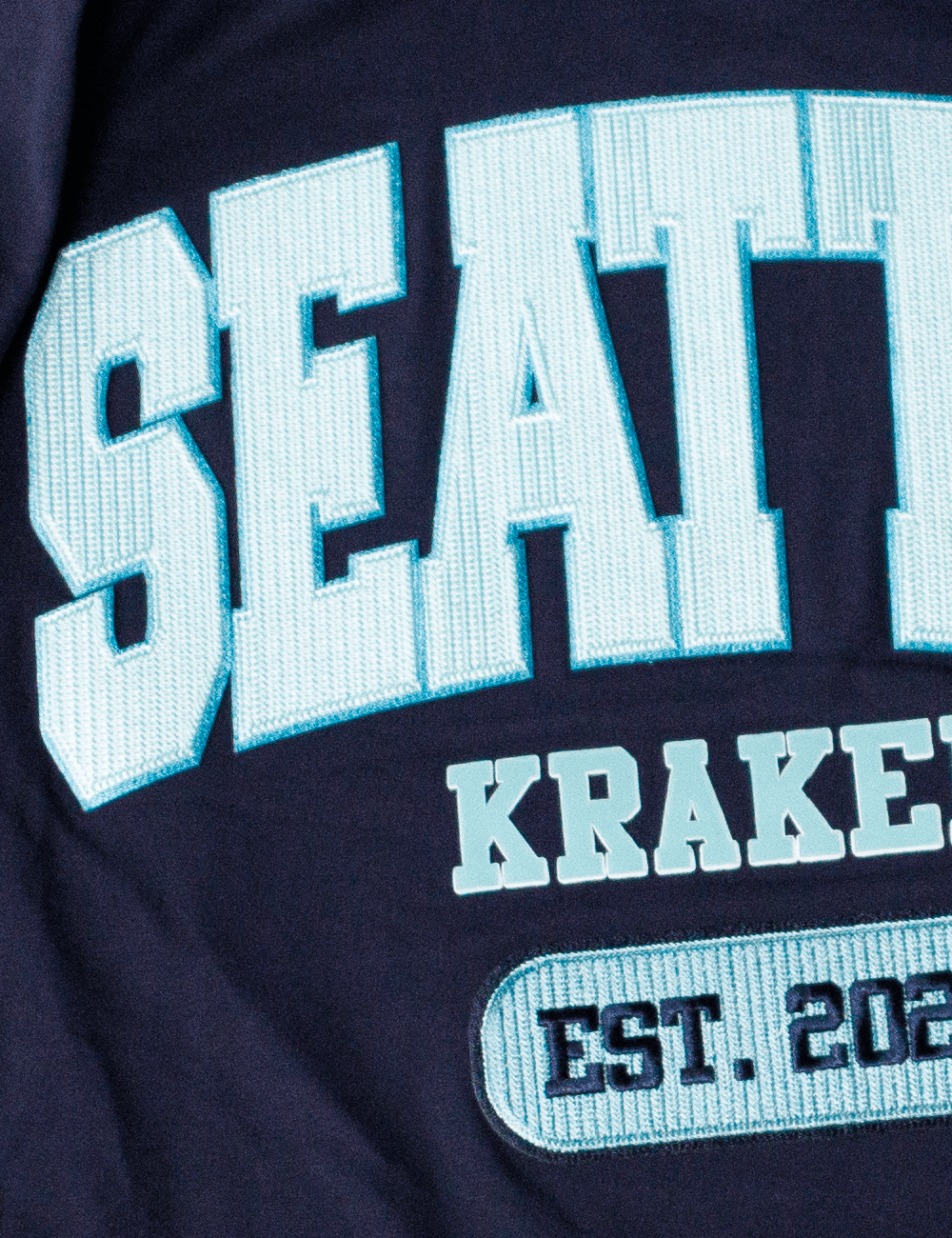 Pro Standard T-Shirts Seattle Kraken Pro Standard NHL City Arch Flex T-Shirt - Navy