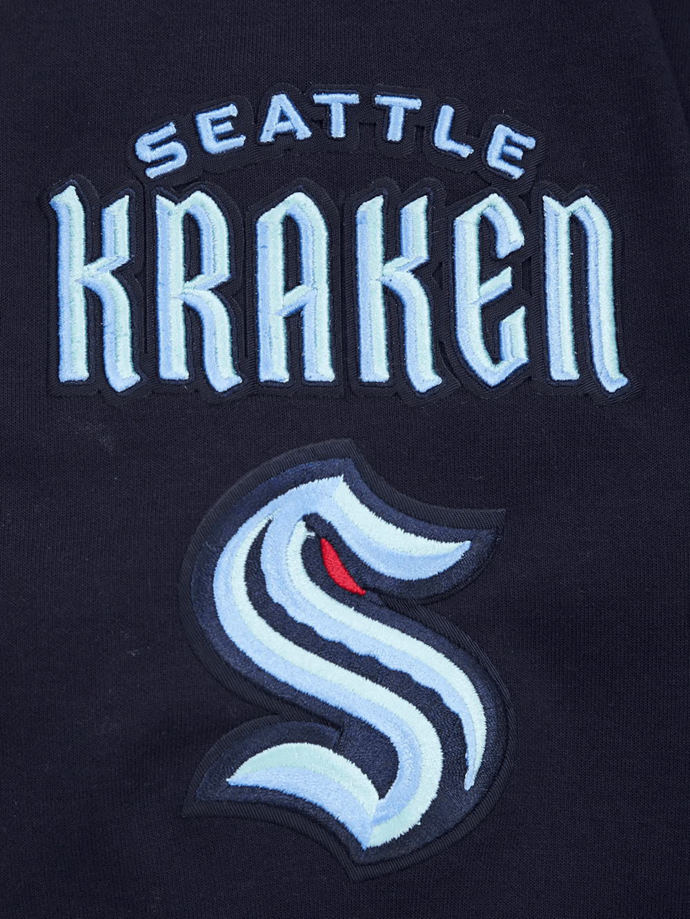 Pro Standard Jumpers Seattle Kraken Pro Standard NHL Classic Chenille Flex Hoodie Jumper - Navy