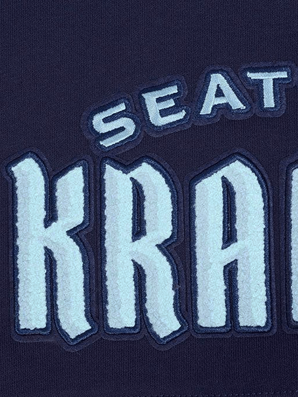 Pro Standard T-Shirts Seattle Kraken Pro Standard NHL Classic Chenille Flex T-Shirt - Navy