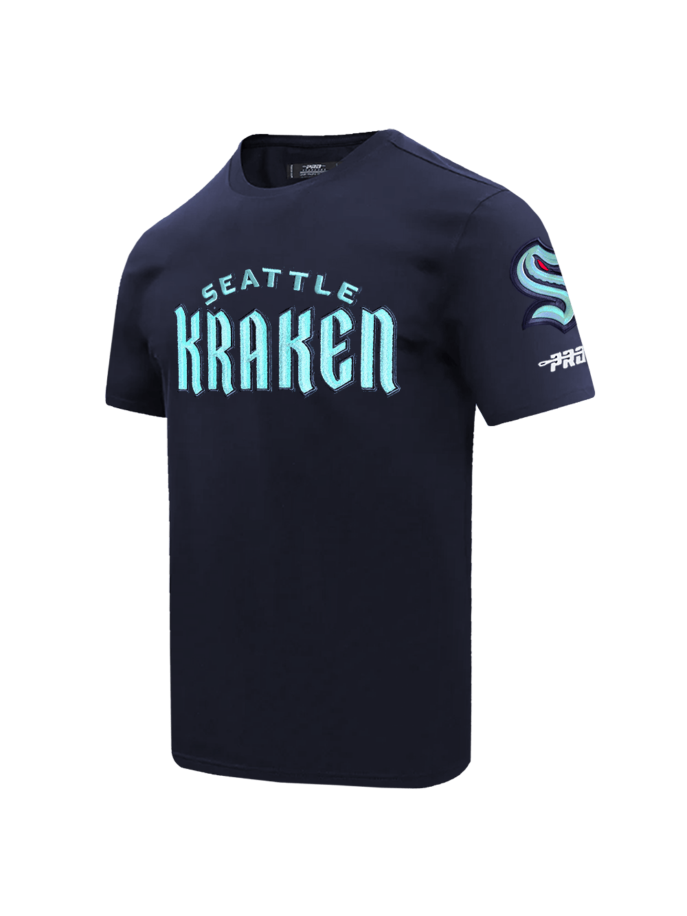 Pro Standard T-Shirts Seattle Kraken Pro Standard NHL Classic Chenille Flex T-Shirt - Navy