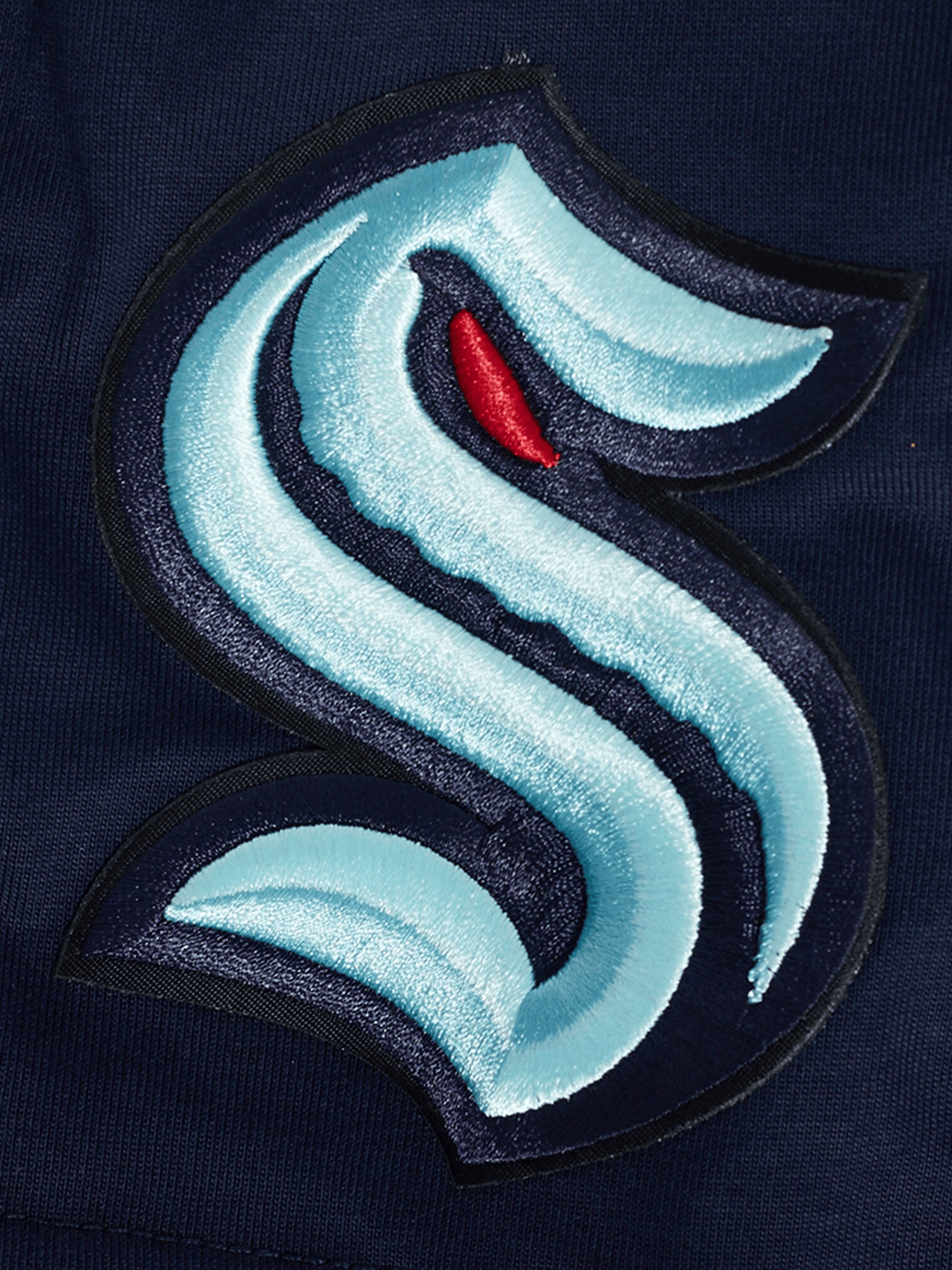 Pro Standard T-Shirts Seattle Kraken Pro Standard NHL Team Chenille T-Shirt - Navy
