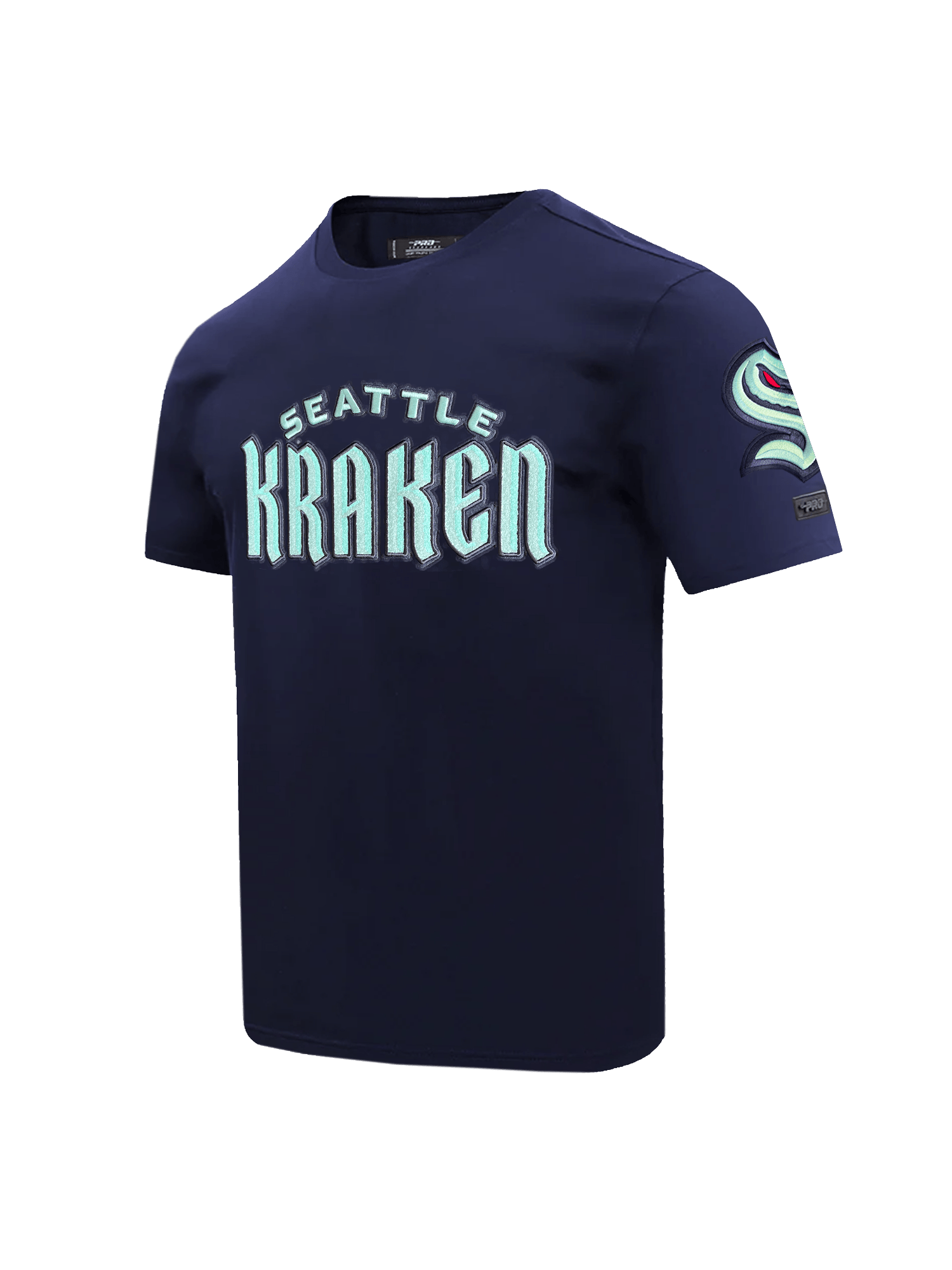 Pro Standard T-Shirts Seattle Kraken Pro Standard NHL Team Chenille T-Shirt - Navy