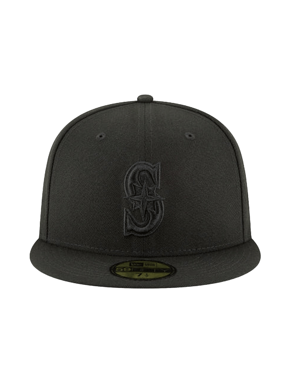 New Era Caps Seattle Mariners New Era MLB Black On Black 59FIFTY Fitted Hat