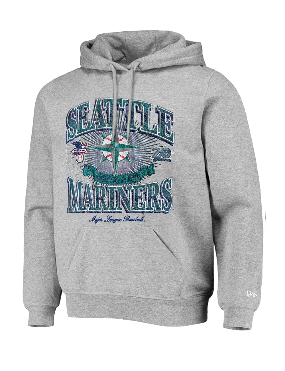 New Era Jumpers Seattle Mariners New Era MLB Gradient Arch Hoodie Jumper - Grey