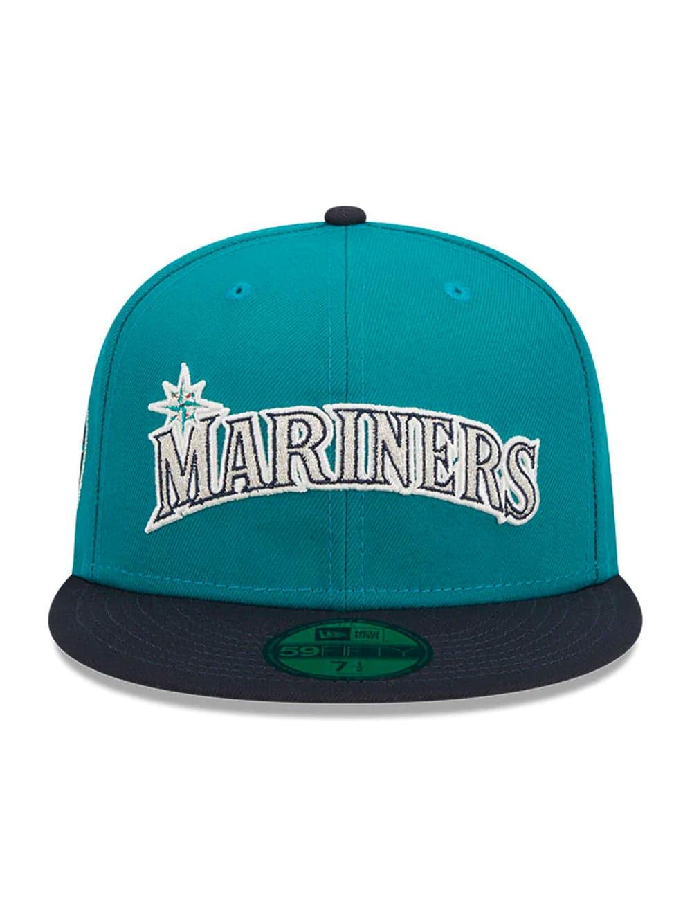 New Era Caps Seattle Mariners New Era MLB Retro Script 59FIFTY Fitted Hat - Green