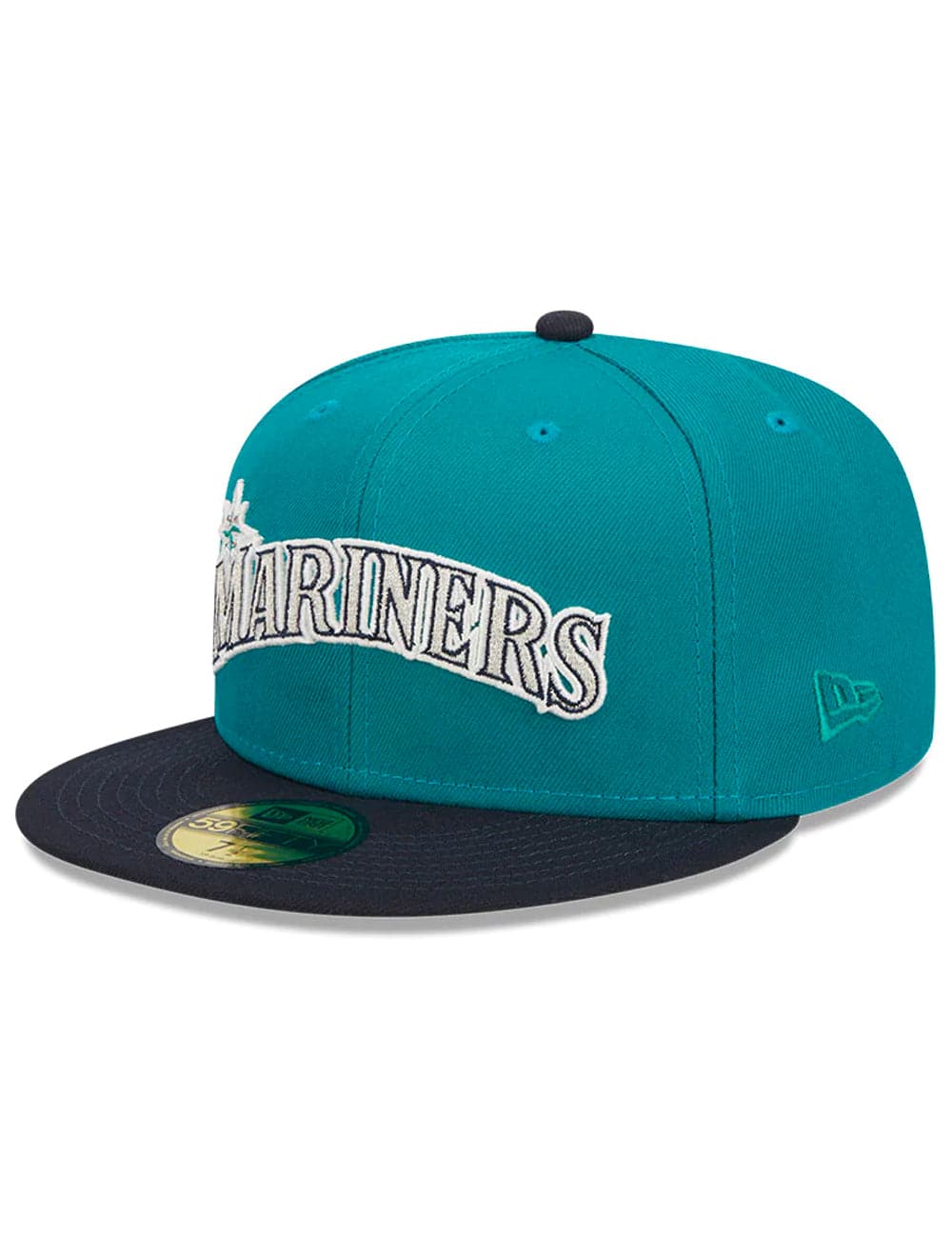 New Era Caps Seattle Mariners New Era MLB Retro Script 59FIFTY Fitted Hat - Green