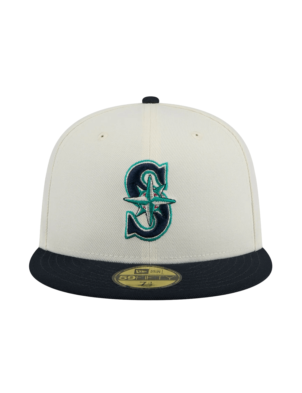 New Era Caps Seattle Mariners New Era MLB Team 2 Tone 59FIFTY Fitted Hat - Chrome