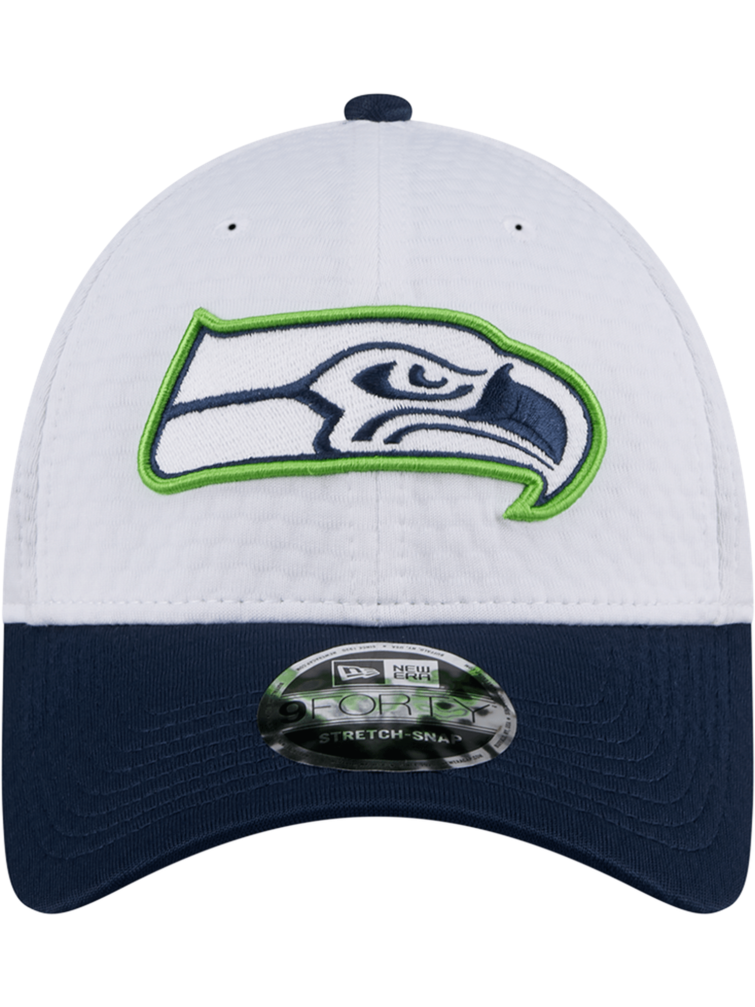 New Era Caps Seattle Seahawks New Era NFL 24 Training 9FORTY Stretch-Snapback Hat - White