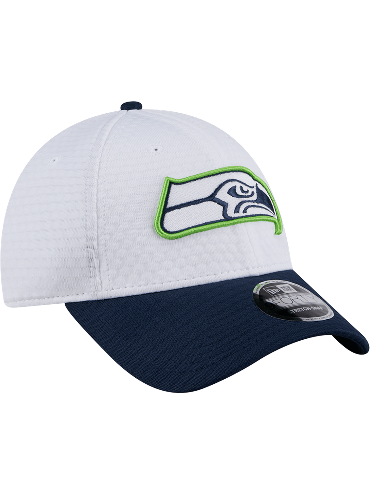 New Era Caps Seattle Seahawks New Era NFL 24 Training 9FORTY Stretch-Snapback Hat - White