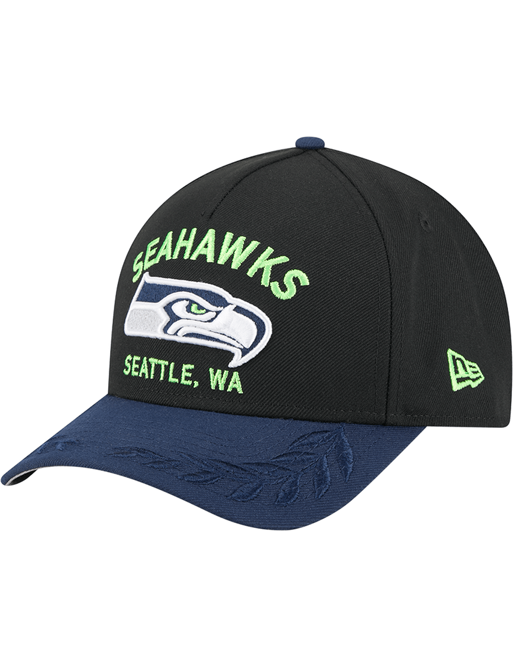 New Era Caps Seattle Seahawks New Era NFL 25 Draft 9FORTY M-Crown Snapback Hat - Black