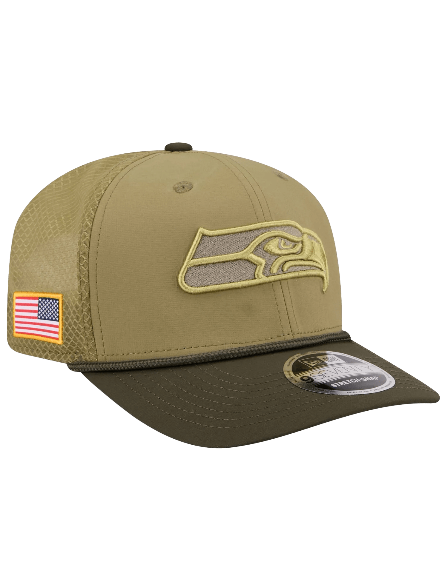 New Era Caps Seattle Seahawks New Era NFL 25 Salute To Service 9SEVENTY Stretch-Snapback Hat