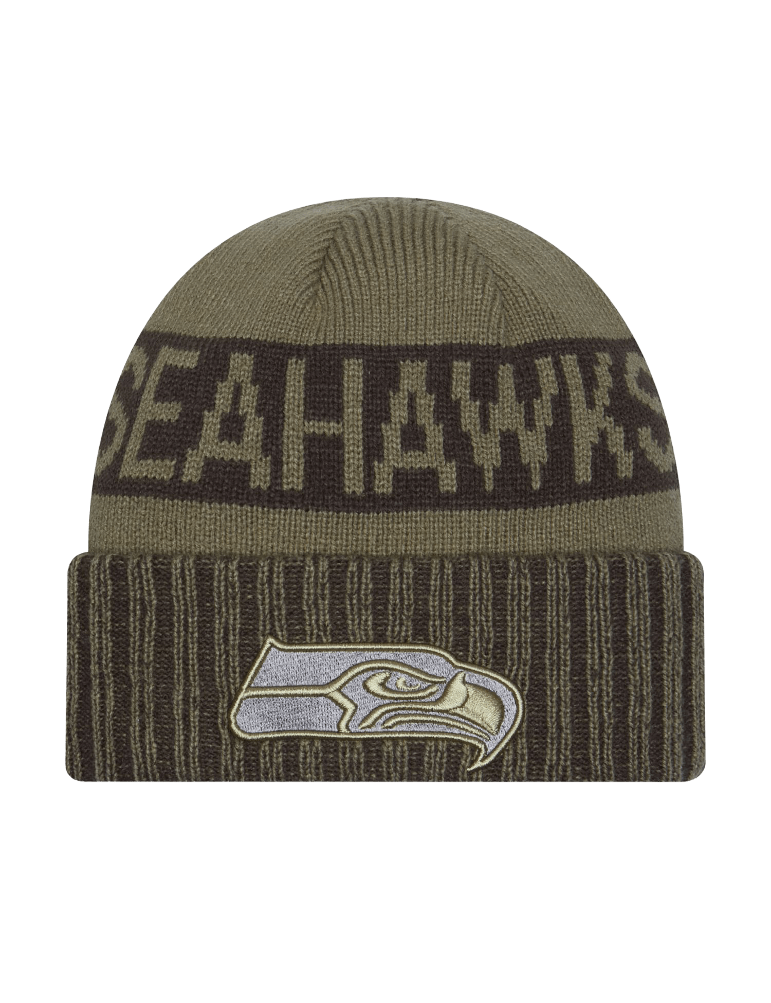 New Era Beanies Seattle Seahawks New Era NFL 25 Salute To Service Knit Beanie