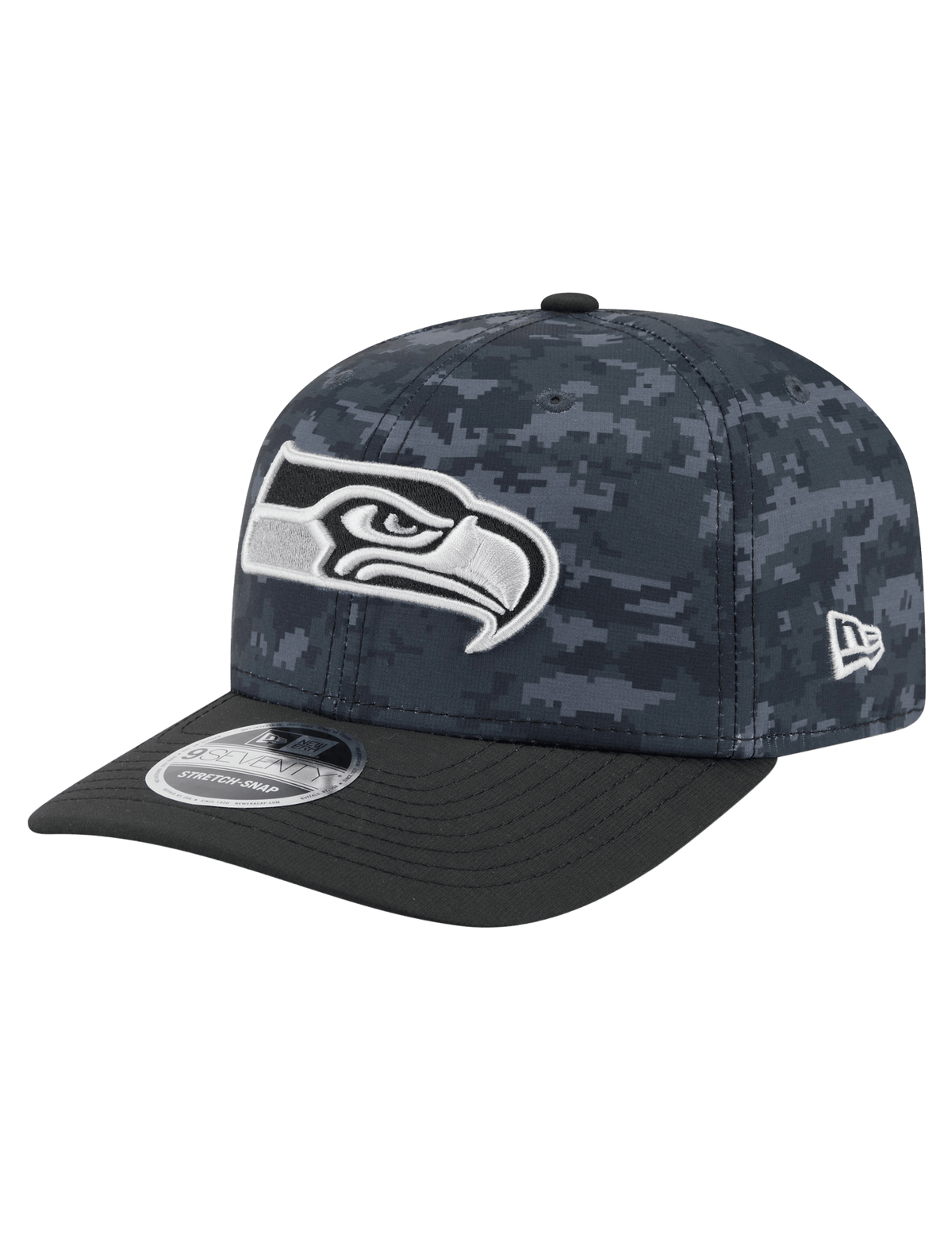 New Era Caps OSFM Seattle Seahawks New Era NFL 26 Salute To Service 9SEVENTY Sideline Stretch Snapback Hat