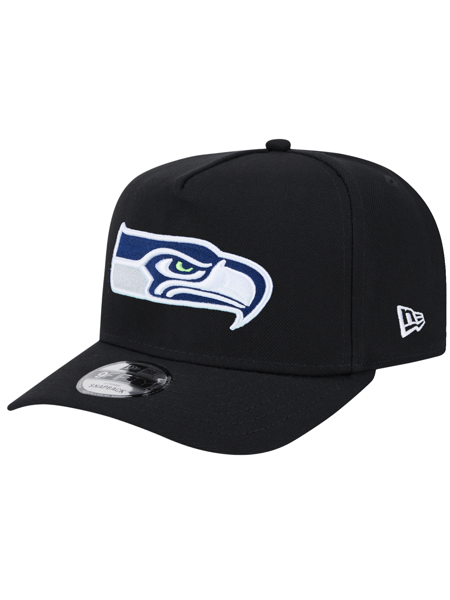 New Era Caps Seattle Seahawks New Era NFL Team 9FIFTY A-Frame Pre-Curved Snapback Hat - Black