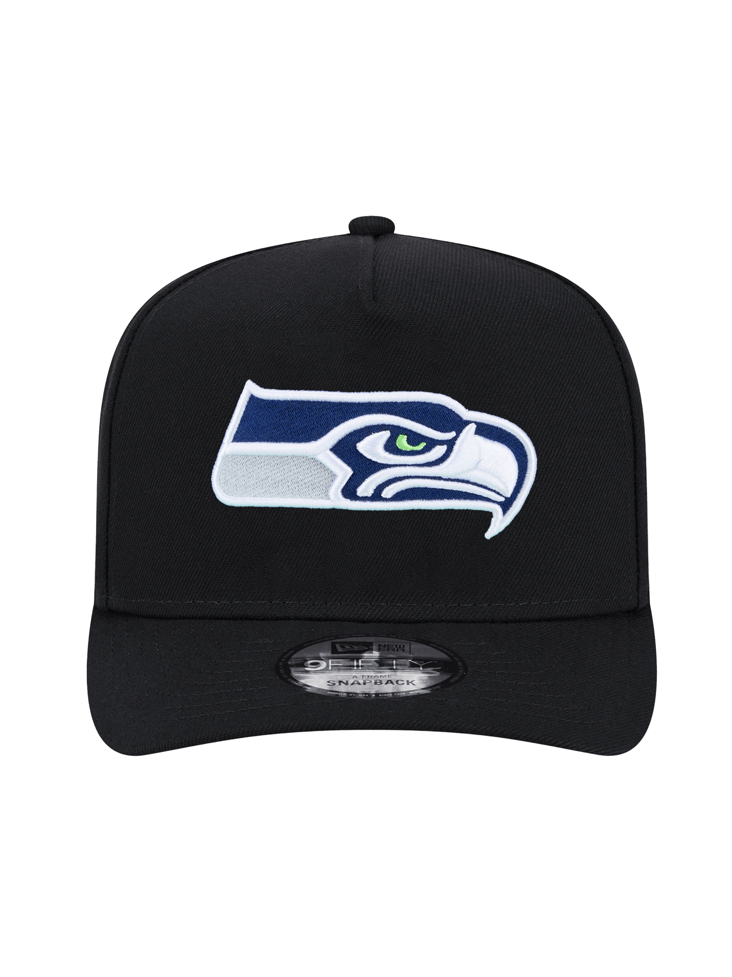 New Era Caps Seattle Seahawks New Era NFL Team 9FIFTY A-Frame Pre-Curved Snapback Hat - Black