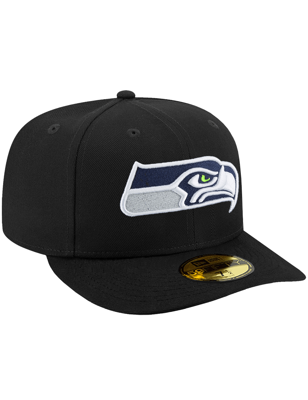 New Era Caps Seattle Seahawks New Era NFL Team Pre-Curved 59FIFTY Fitted Hat - Black