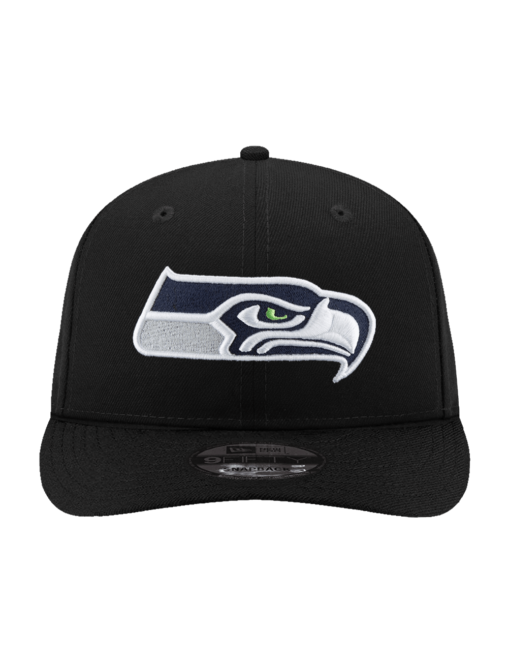 New Era Caps OSFA Seattle Seahawks New Era NFL Team Pre-Curved 9FIFTY Snapback Hat - Black