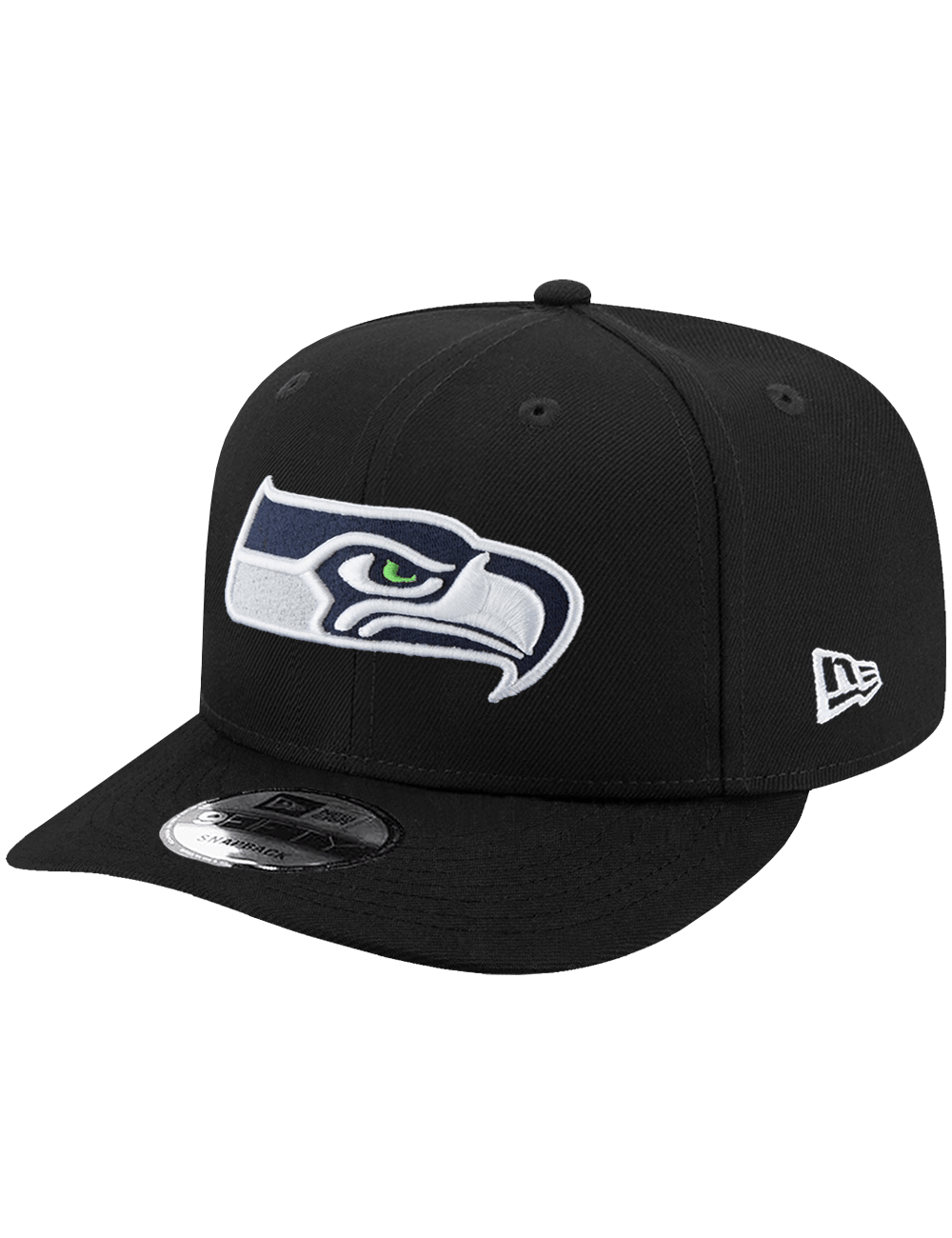 New Era Caps OSFA Seattle Seahawks New Era NFL Team Pre-Curved 9FIFTY Snapback Hat - Black