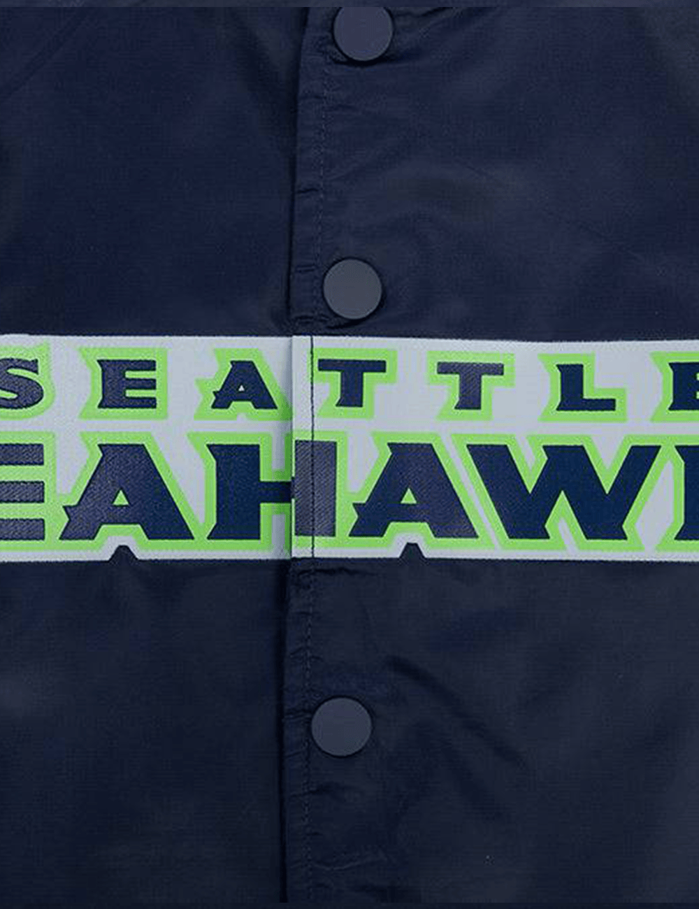 Pro Standard Jackets Seattle Seahawks Pro Standard NFL Big Logo Lightweight Satin Jacket - Navy