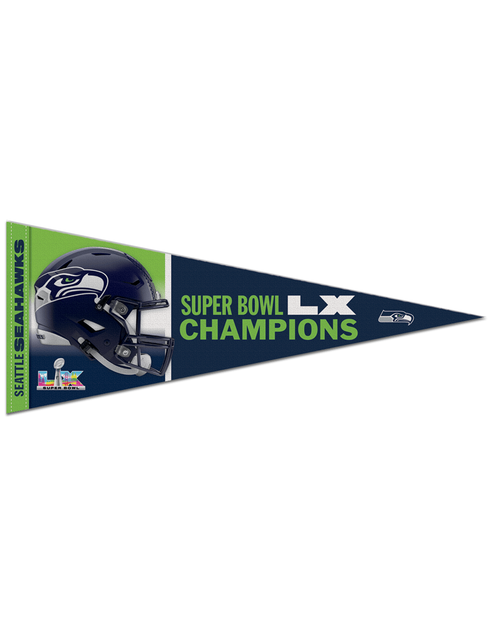 Wincraft Accessories Seattle Seahawks Wincraft NFL Super Bowl LX Champs Premium Pennant 12" x 30"
