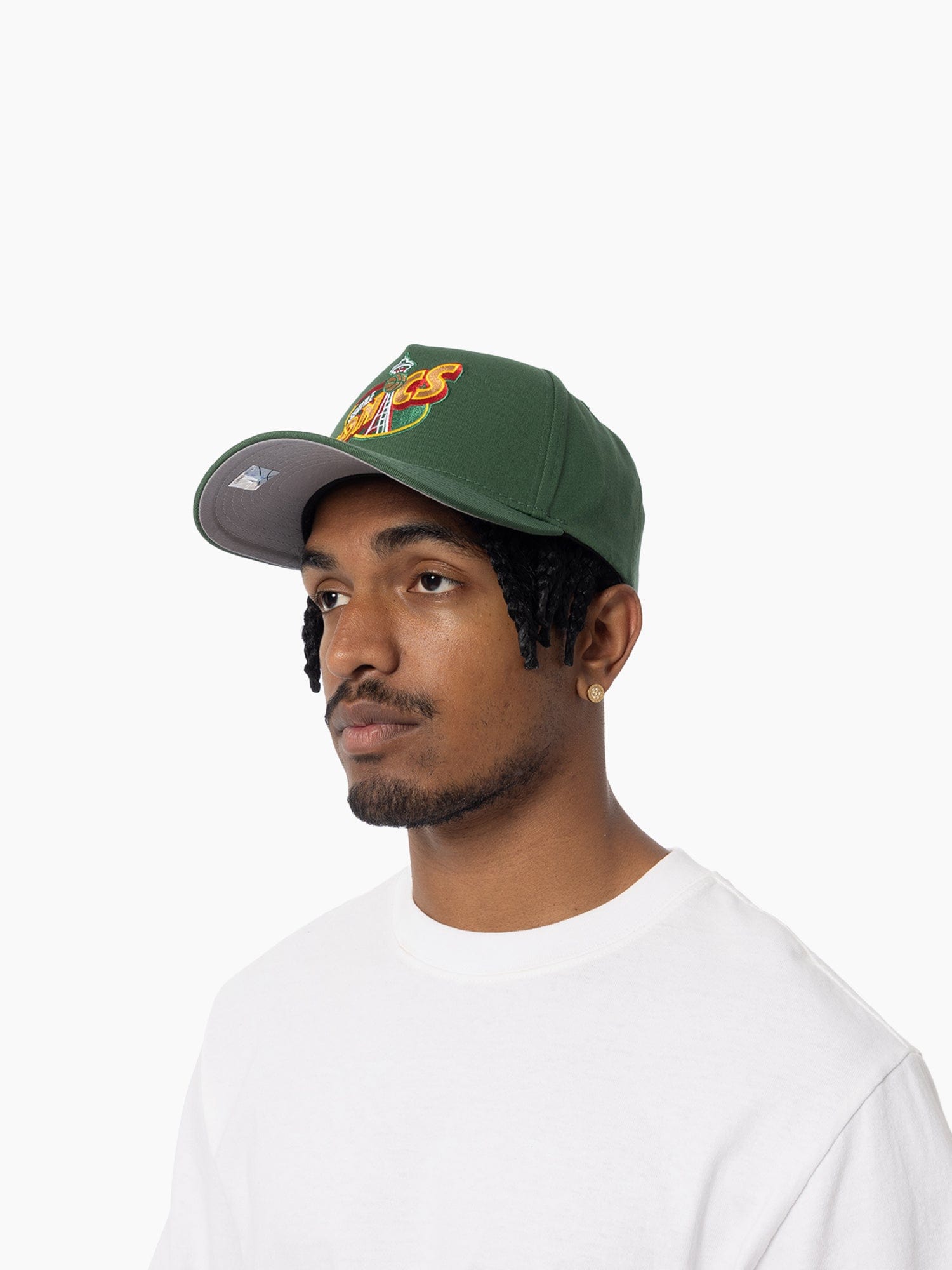 Mitchell And Ness Caps Seattle Supersonics Mitchell & Ness NBA HWC Pro Pinch Snapback Hat - Green