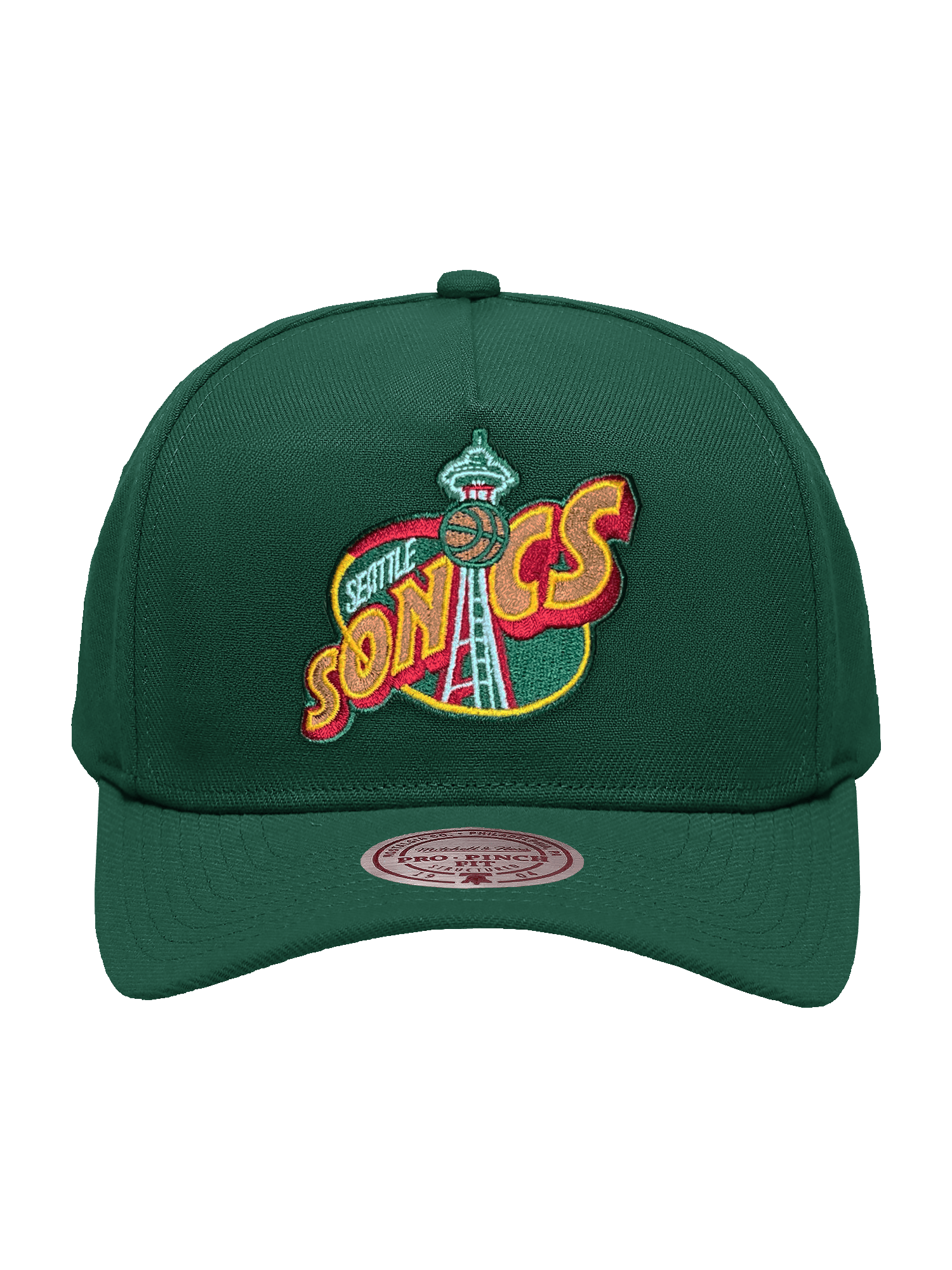 Mitchell And Ness Caps Seattle Supersonics Mitchell & Ness NBA HWC Pro Pinch Snapback Hat - Green