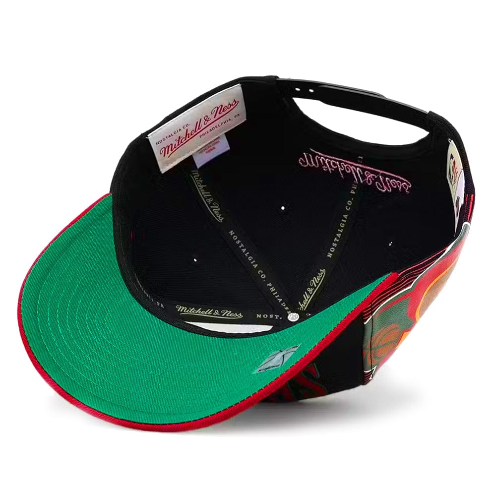 Mitchell And Ness Caps Seattle Supersonics Mitchell & Ness NBA Side Swipe OG Snapback Hat - Black