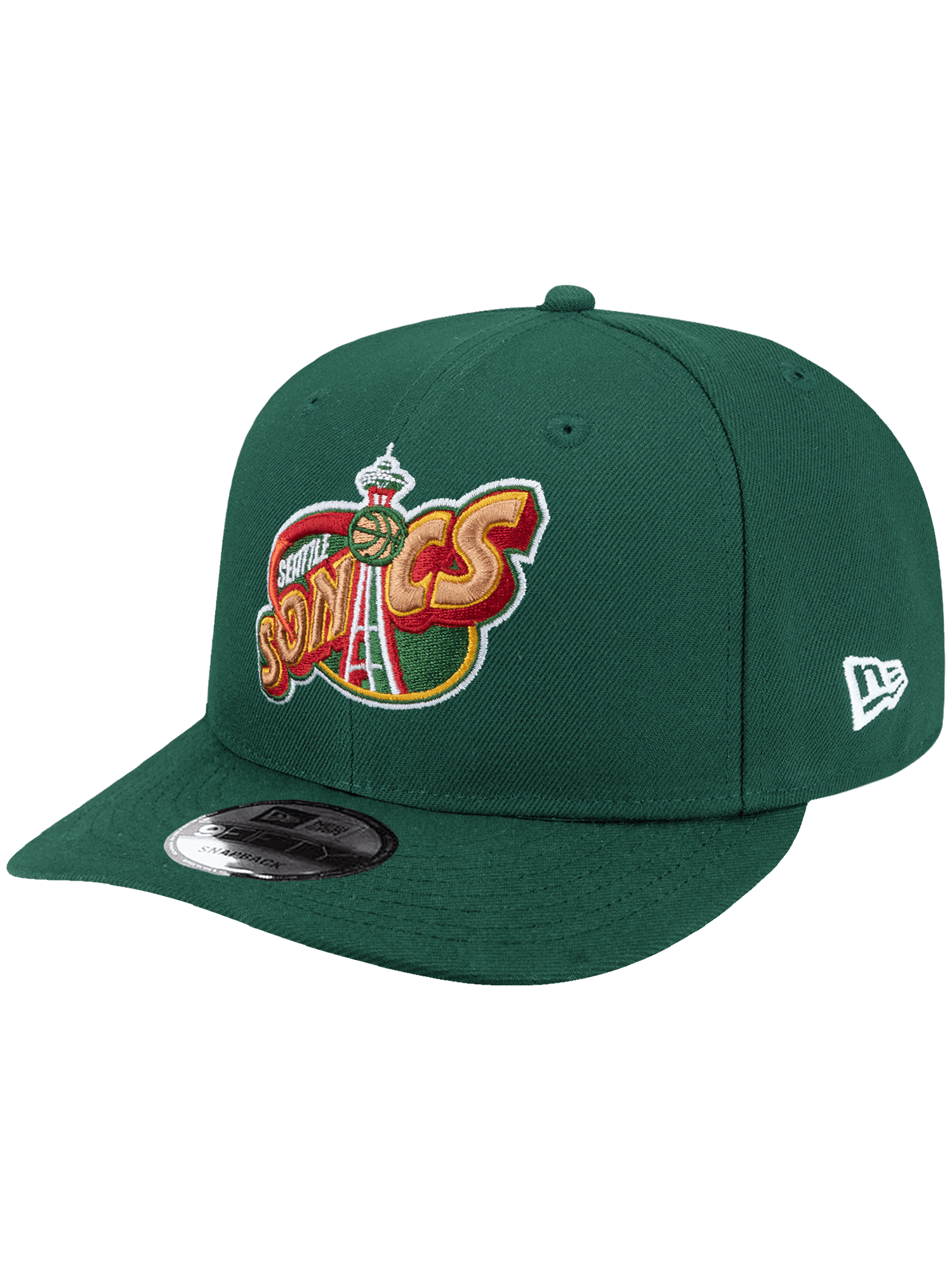 New Era Caps Seattle Supersonics New Era NBA HWC 9FIFTY Pre-Curved Snapback Hat - Dark Green
