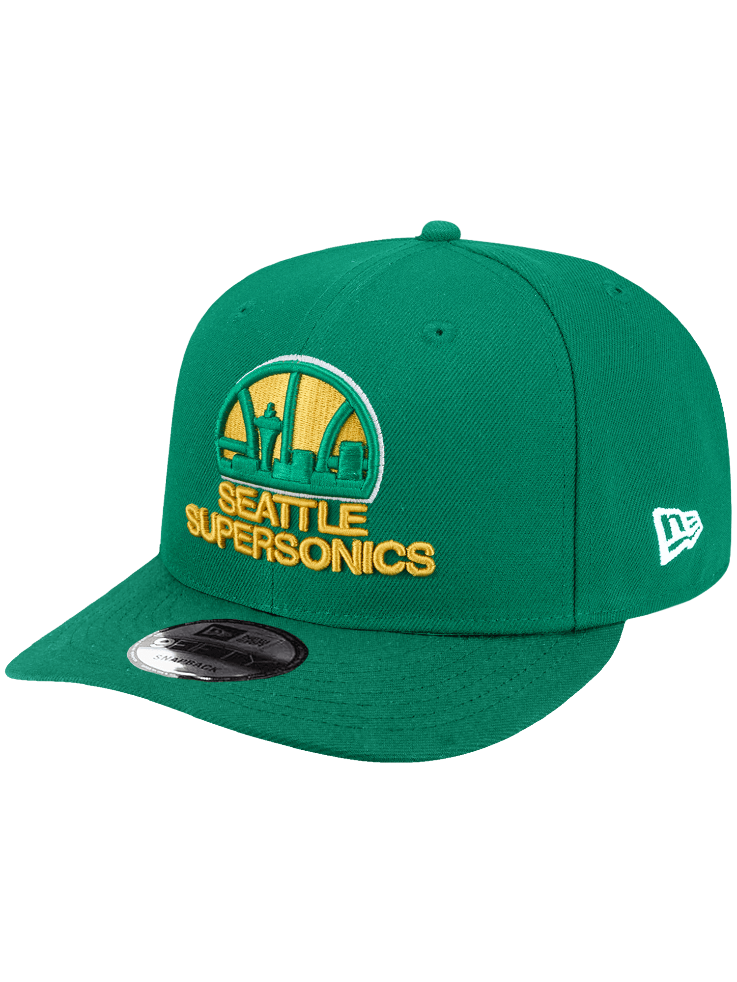 New Era Caps Seattle Supersonics New Era NBA HWC 9FIFTY Pre-Curved Snapback Hat - Light Green