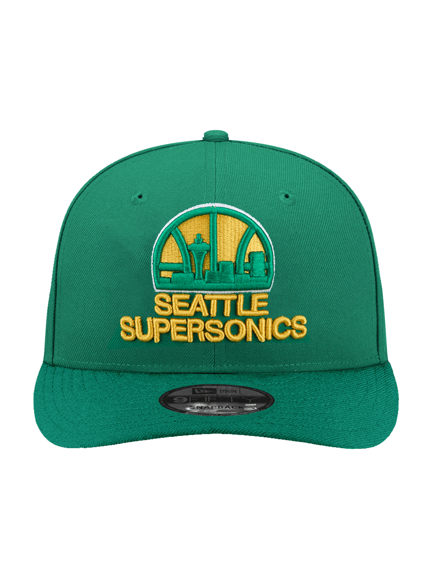 New Era Caps Seattle Supersonics New Era NBA HWC 9FIFTY Pre-Curved Snapback Hat - Light Green