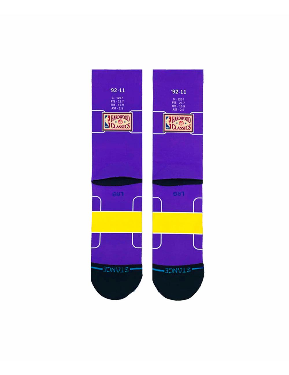 Stance Socks Large (9-12 US) Shaquille O'Neal Los Angeles Lakers Stance NBA Retro Big Head Crew Socks
