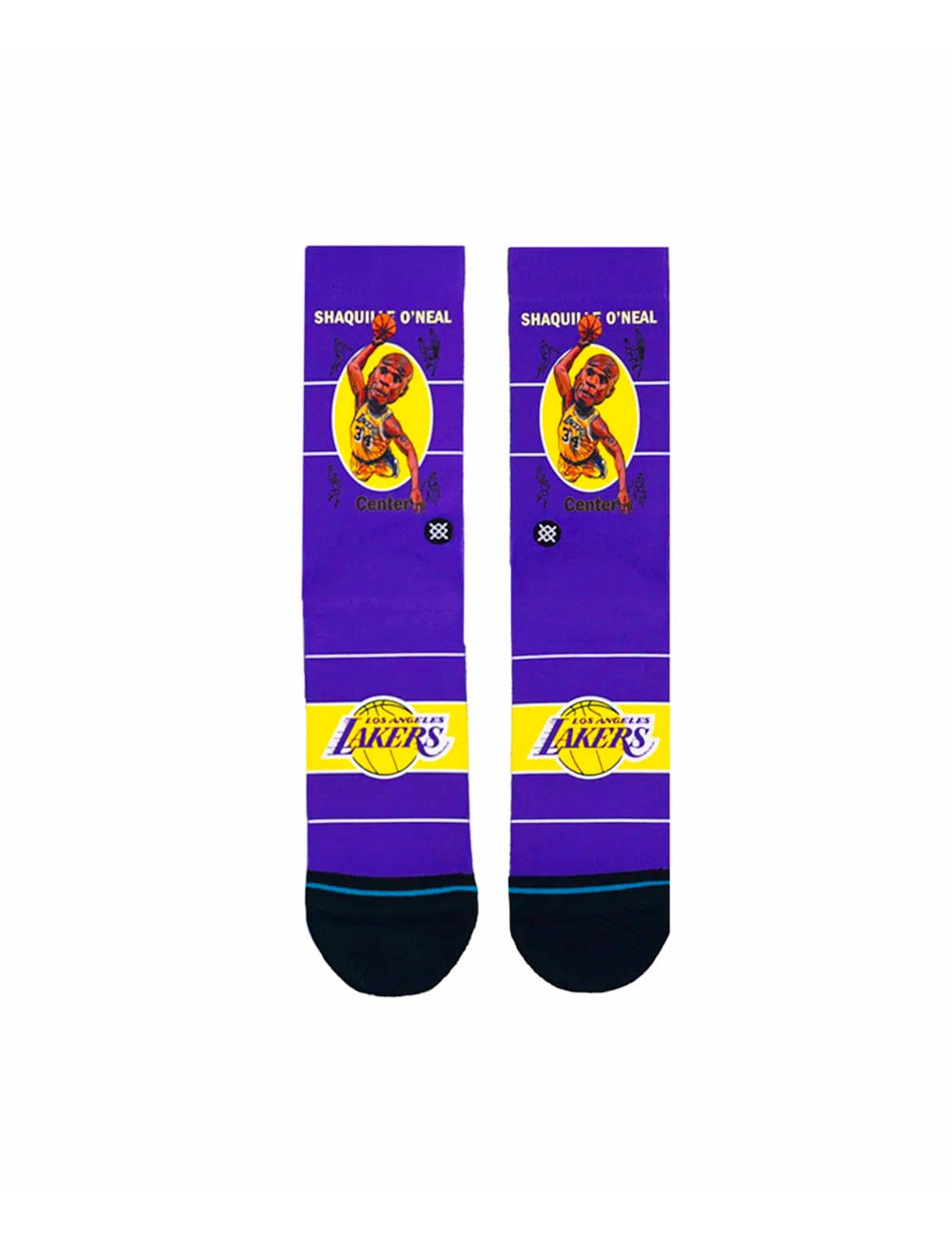 Stance Socks Large (9-12 US) Shaquille O'Neal Los Angeles Lakers Stance NBA Retro Big Head Crew Socks