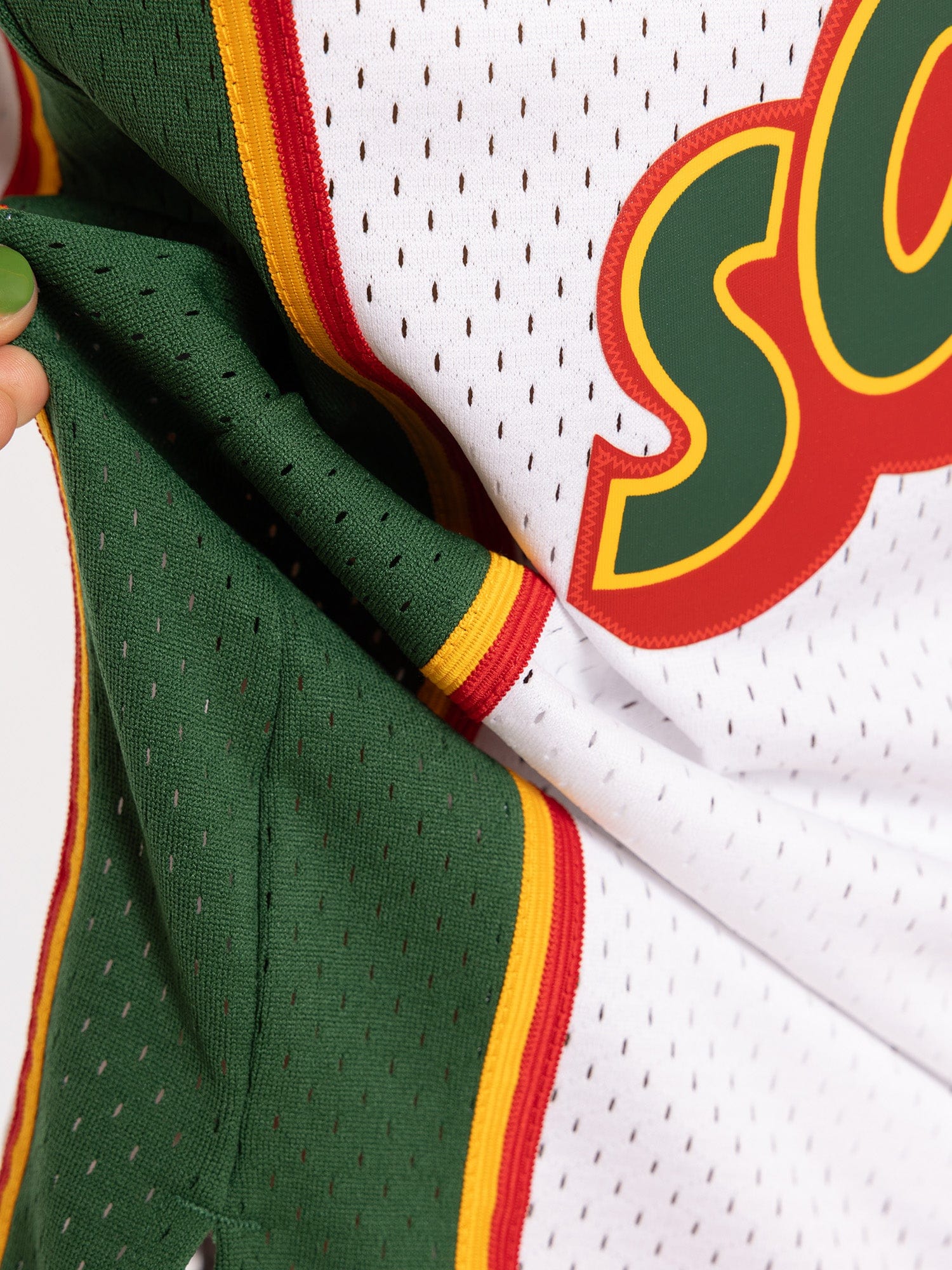 Mitchell And Ness Jerseys Shawn Kemp Seattle Supersonics Mitchell & Ness NBA 95-96 Swingman Jersey - White