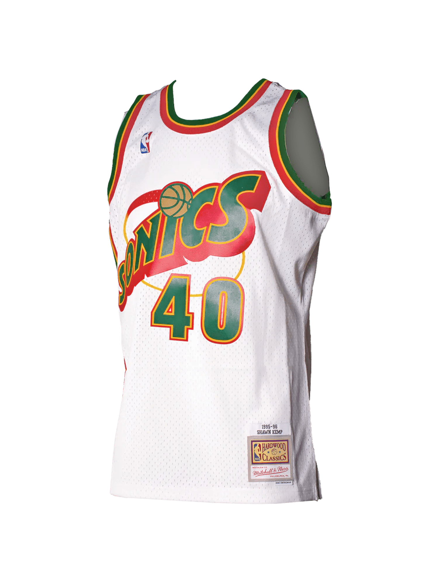 Mitchell And Ness Jerseys Shawn Kemp Seattle Supersonics Mitchell & Ness NBA 95-96 Swingman Jersey - White