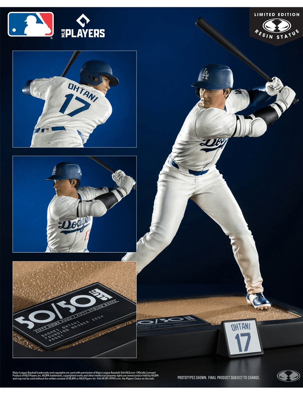 McFarlane Toys Figures Shohei Ohtani Los Angeles Dodgers McFarlane MLB 50/50 12.5" 1:6 Resin Statue