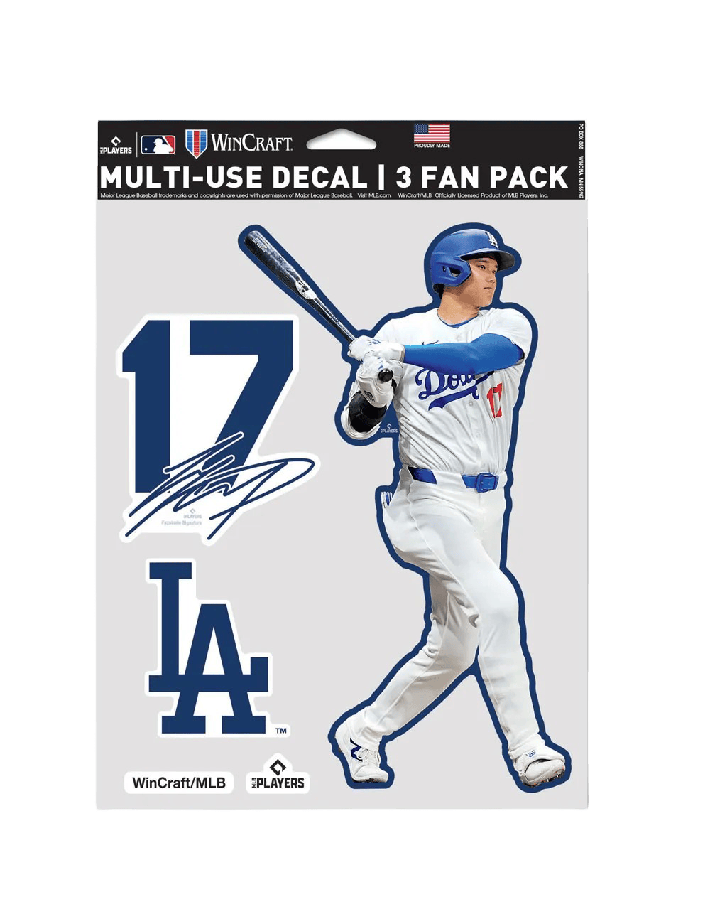 Wincraft Accessories Shohei Ohtani Los Angeles Dodgers Wincraft MLB 3 Piece 5” x 7” Decal Set
