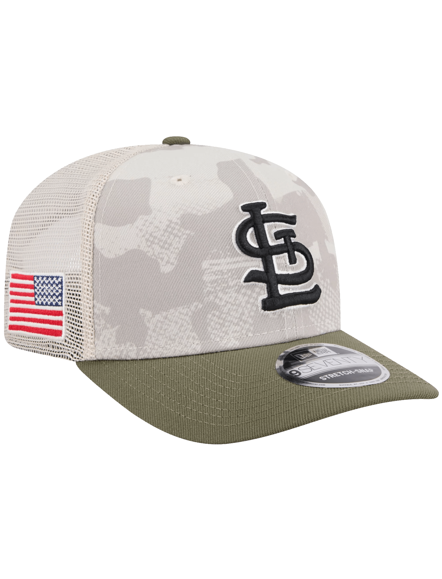 New Era Caps St Louis Cardinals New Era MLB Armed Forces 2025 9SEVENTY Stretch-Snapback Hat