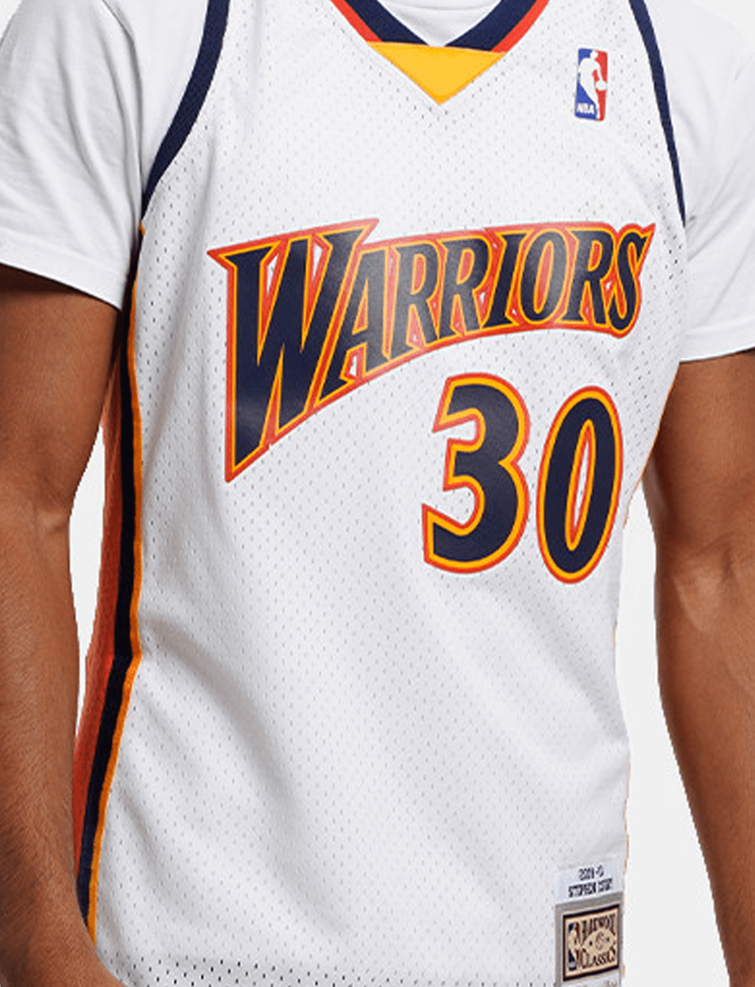 Mitchell And Ness Jerseys Steph Curry Golden State Warriors Mitchell & Ness NBA 09 HWC Swingman Jersey - White