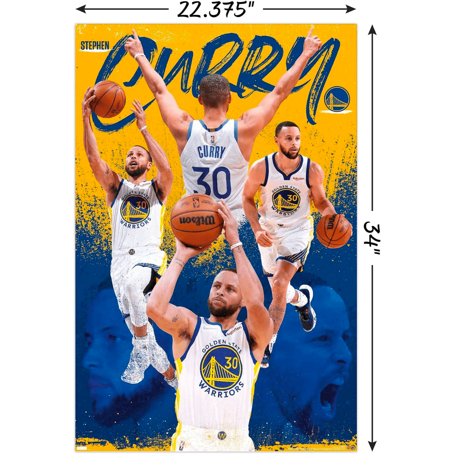 Trends International Posters Steph Curry Golden State Warriors Trends NBA 61 x 91.5cm Montage Poster