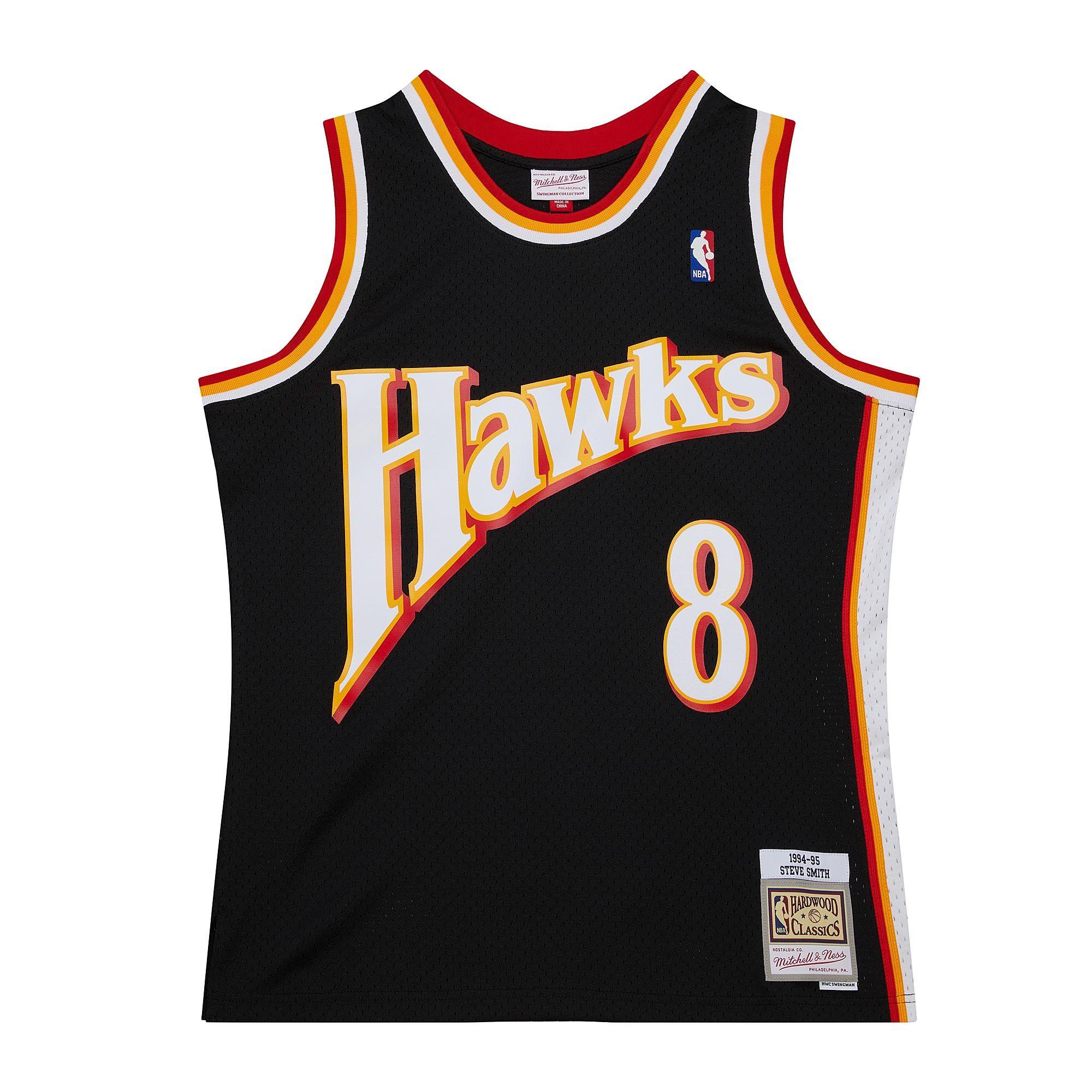 Mitchell And Ness Jerseys Steve Smith Atlanta Hawks Mitchell & Ness NBA 94-95 Swingman Jersey - Black