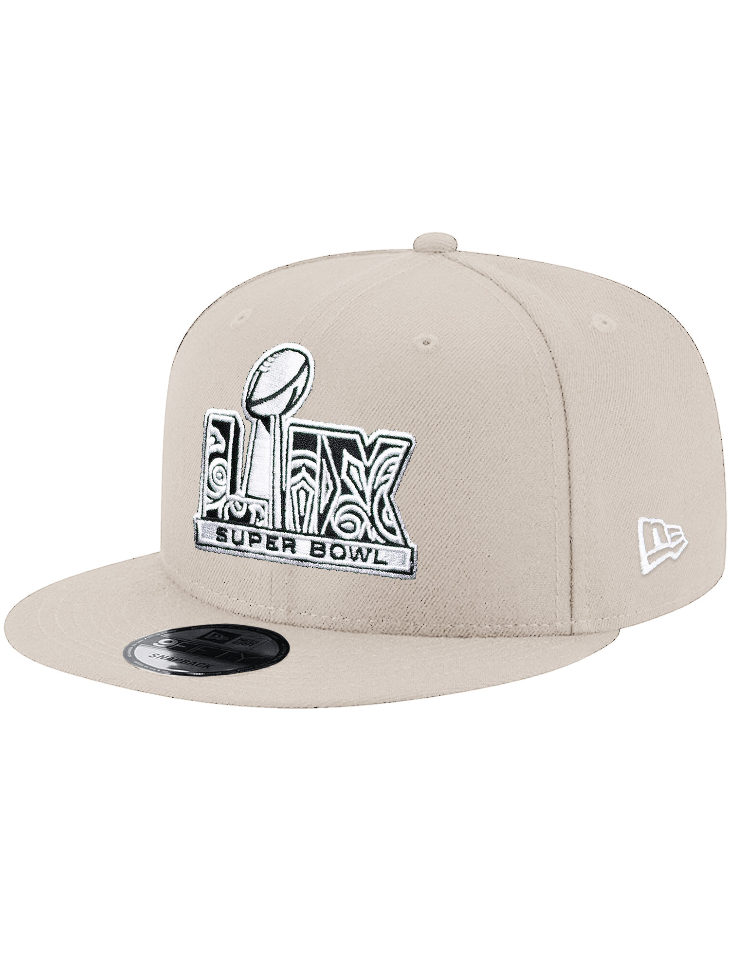 New Era Caps Super Bowl LIX New Era NFL BW Logo 9FIFTY Snapback Hat - Stone