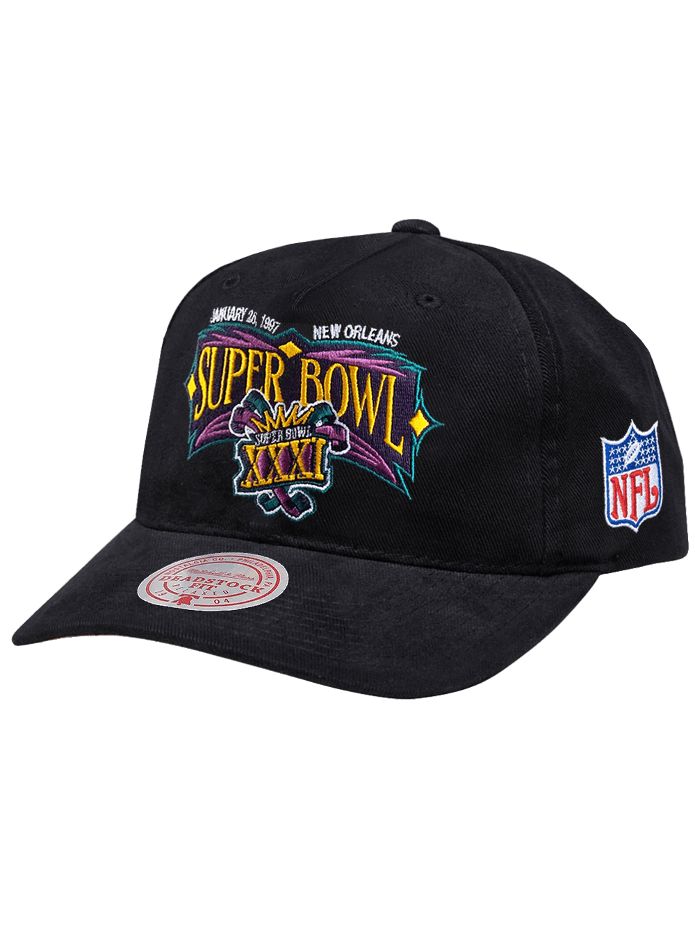 Mitchell And Ness Caps Super Bowl XXXI Mitchell & Ness NFL Origins Deadstock Snapback Hat - Black