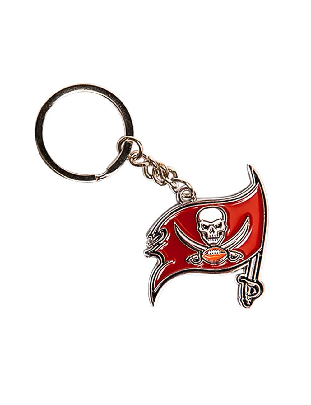 NFL Branded Accessories Tampa Bay Buccaneers NFL Team Logo Steel Keyring