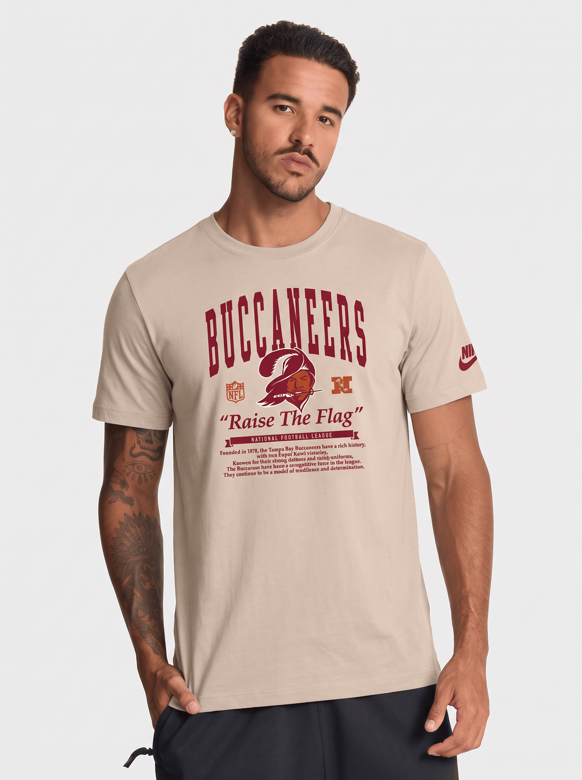 Nike T-Shirts Tampa Bay Buccaneers Nike NFL Rewind 2 Hit T-Shirt - Sand