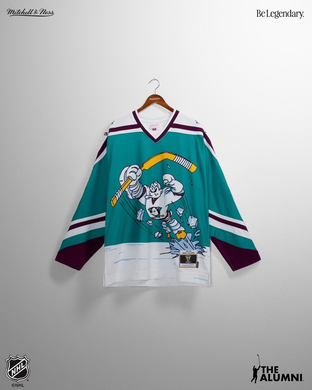 Mitchell And Ness Jerseys Teemu Selanne Anaheim Ducks Mitchell & Ness NHL 96 Alt Power Play Jersey - Teal