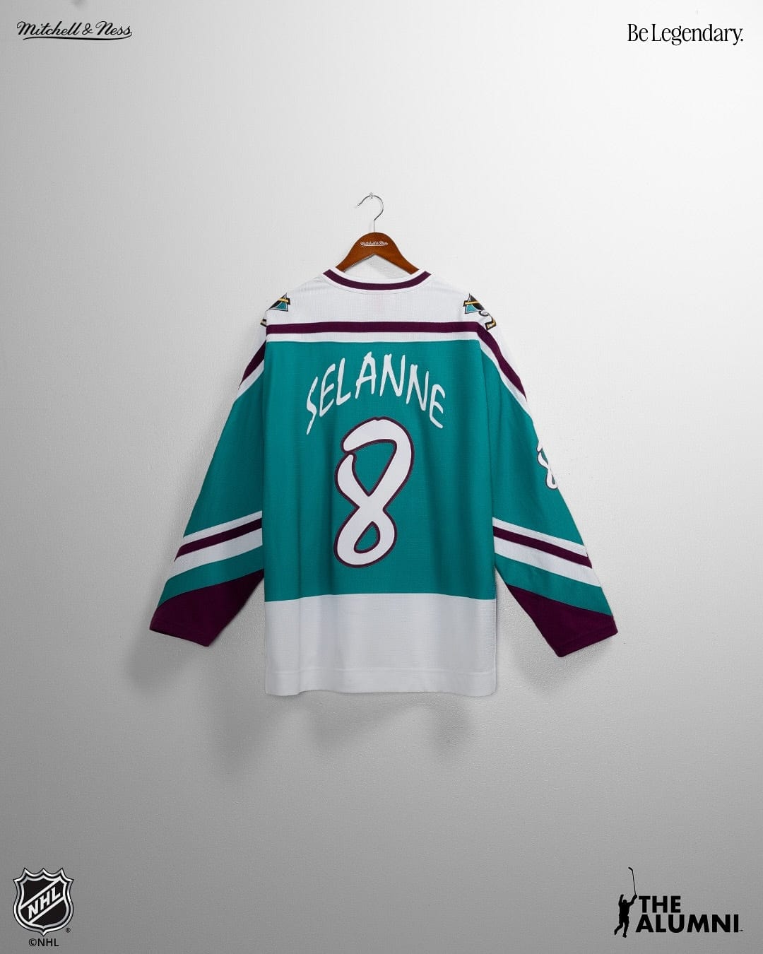 Mitchell And Ness Jerseys Teemu Selanne Anaheim Ducks Mitchell & Ness NHL 96 Alt Power Play Jersey - Teal
