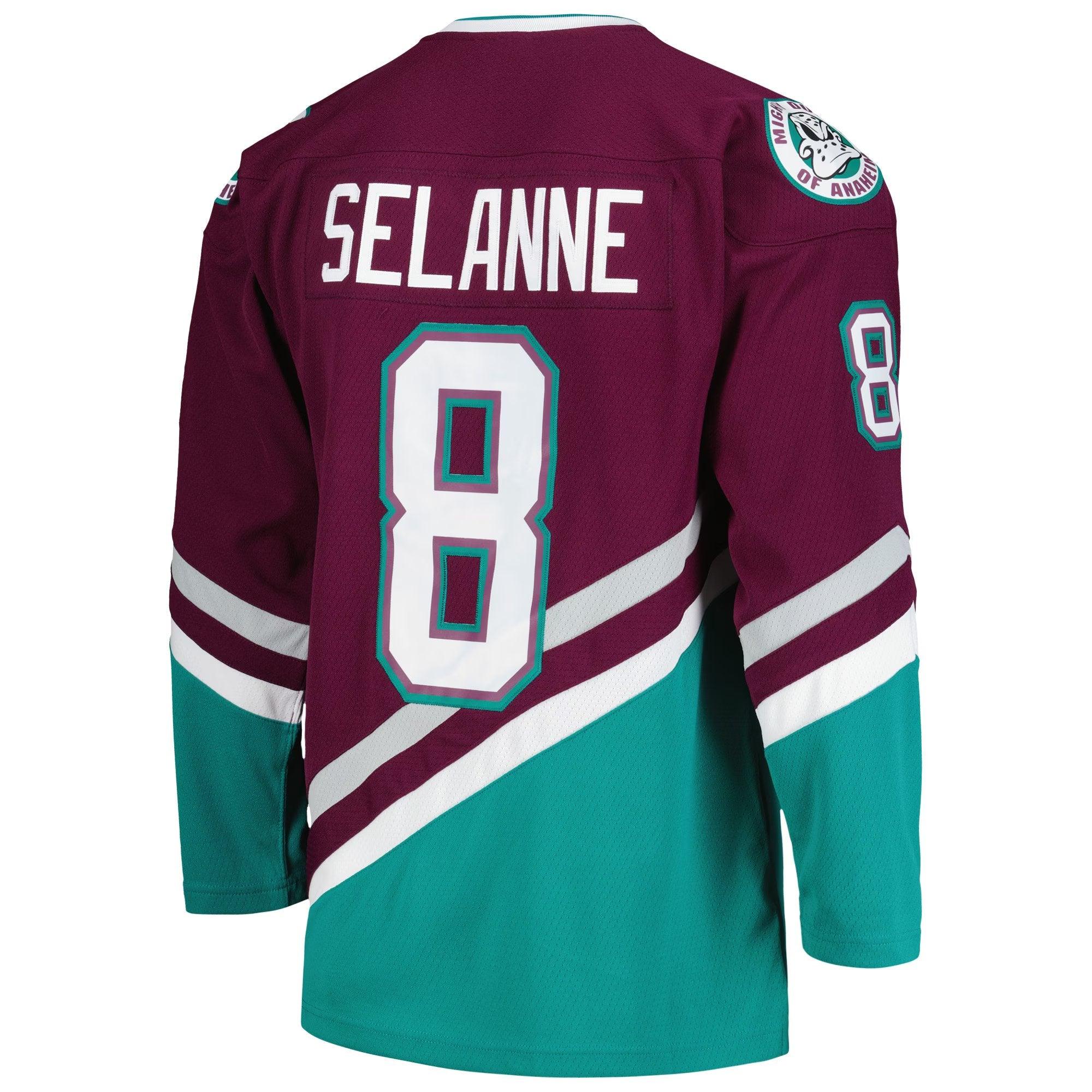Mitchell And Ness Jerseys Teemu Selanne Anaheim Ducks Mitchell & Ness NHL 96 Blue Line Jersey